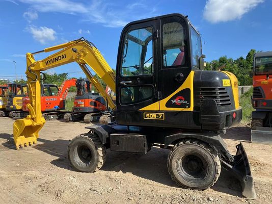 Oorspronkelijke Hydraulische Pomp Tweedehands Hyundai 60 Wheel Excavator met 4m3 Bucket Capacity