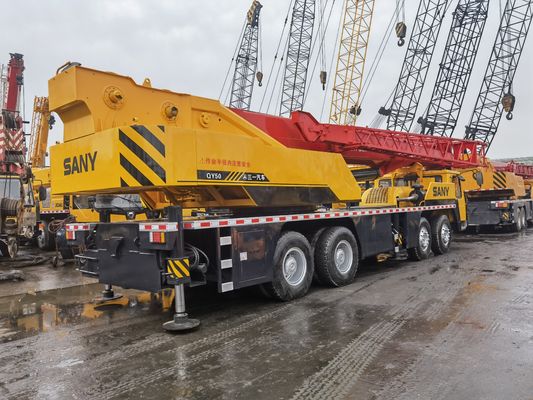 50 ton gebruikte vrachtwagen kraan Sany Stc500 tweedehands hydraulische mobiele kraan tegen betaalbare prijs