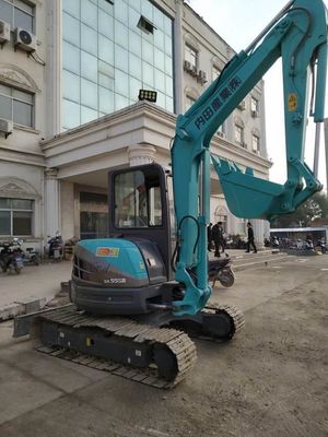 Max. hefbelasting 5,5 ton Kobelco SK55 Gebruikte graafmachine 95% voor KOBELCO in goede staat