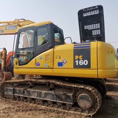 Goed in gebruik KOMATSU PC160 graafmachines met een bedrijfsgewicht van 16000 kg