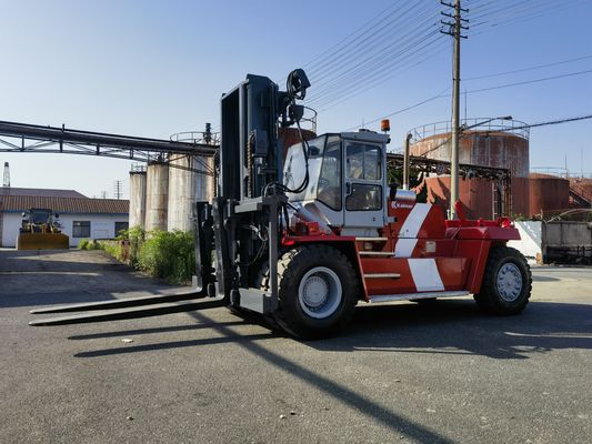 25 ton gebruikte Kalmar vorkheftruck met zijdelingse schakeling en 3 masten vorkhef dieselmotor