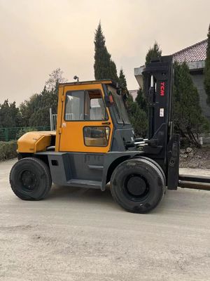 Gebruikte TCM FD80 Diesel vorkheftruck met CE 4,5m Lifthoogte 6m/s Snelheid Uitstekende staat