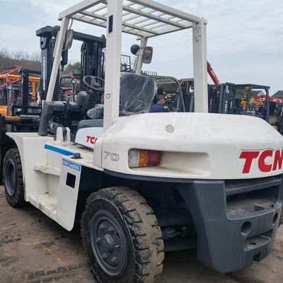 Routine vorklengte Gebruikte TCM Toyota materiaalverwerkingsapparatuur 7 ton Diesel vorklift
