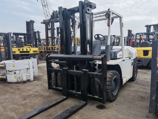 Routine vorklengte Gebruikte TCM Toyota materiaalverwerkingsapparatuur 7 ton Diesel vorklift