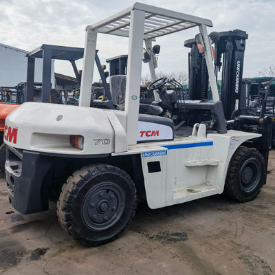 Krachtige Diesel vorkhef Mitsubishi FD70 met hoge mast 7 ton Routine afmetingen