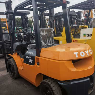 Originele Japanse Toyota FD35 3 ton benzine motor vorkheftruck met routine vorklengte