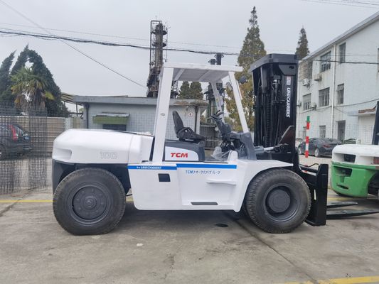 Verbruik 10 ton TCM FD100Z 2e etappe 4 meter Gebruikte vorkheftruck voor machinewerkstations