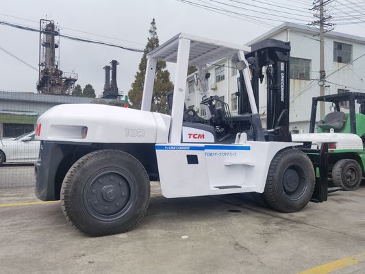 Verbruik 10 ton TCM FD100Z 2e etappe 4 meter Gebruikte vorkheftruck voor machinewerkstations