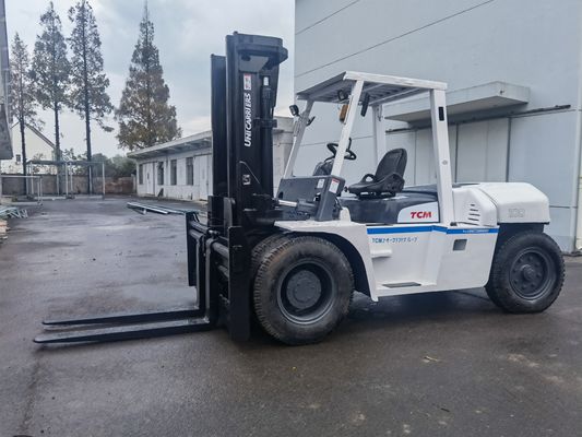 Verbruik 10 ton TCM FD100Z 2e etappe 4 meter Gebruikte vorkheftruck voor machinewerkstations