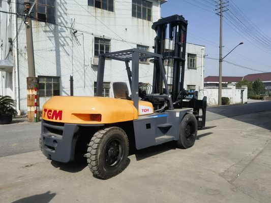 TCM FD100 10T Gebruikte dieselforklift 5m mast 6 meter hoog met zijverschuiving 10000 kg gewicht