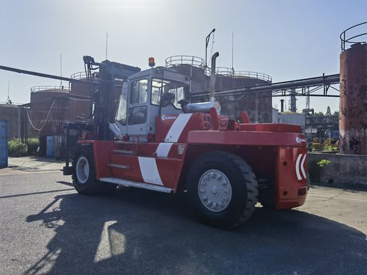 Vorklengte Routine Gebruikte Kalmar 25 ton container Reach Stacker met Vork Positioner