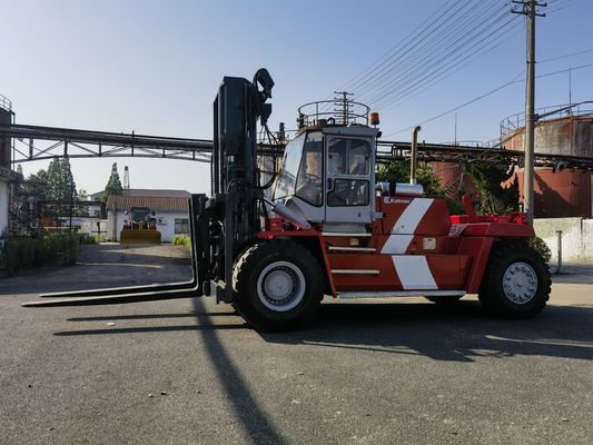 Vorklengte Routine Gebruikte Kalmar 25 ton container Reach Stacker met Vork Positioner
