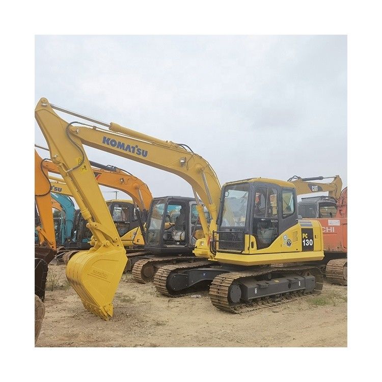 Originele motor 13TON Gebruikte mini graafmachine Komatsu PC130-7 PC120 PC130 met hydraulische duim