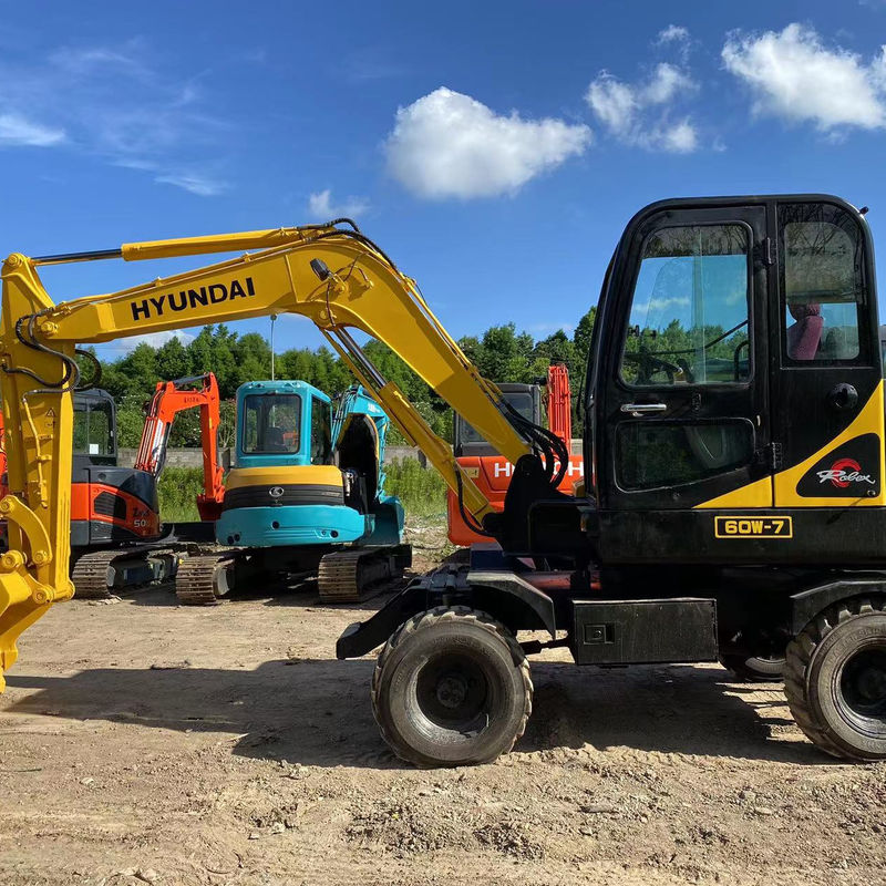 Oorspronkelijke Hydraulische Pomp Tweedehands Hyundai 60 Wheel Excavator met 4m3 Bucket Capacity