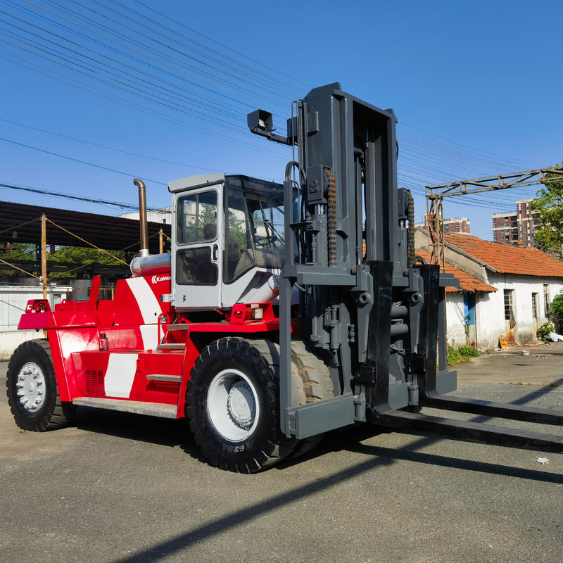 25 ton gebruikte Kalmar vorkheftruck met zijdelingse schakeling en 3 masten vorkhef dieselmotor