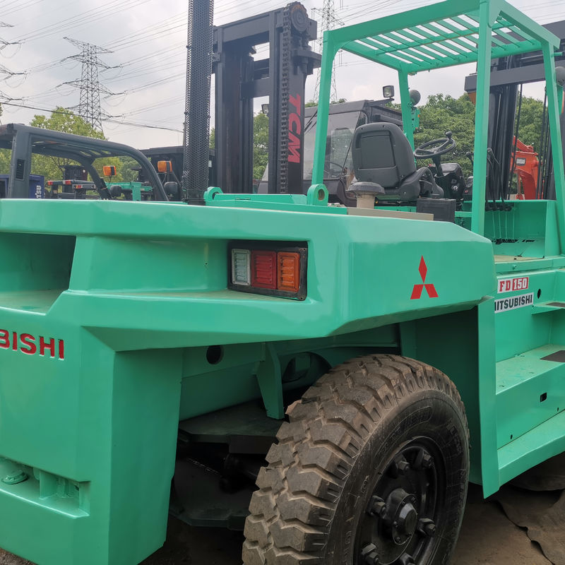 15 ton Mitsubishi FD150 tweedehands dieselmotorheftruck voor bouwmaterialenwinkels