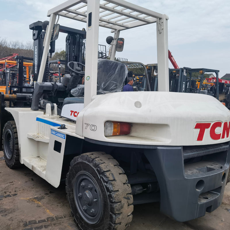 Routine vorklengte Gebruikte TCM Toyota materiaalverwerkingsapparatuur 7 ton Diesel vorklift