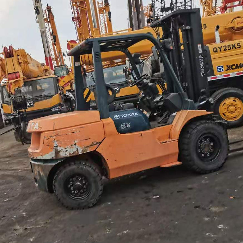 Originele verf Toyota Japan 5 ton 7F50 Hydraulische vorklift met vorklengte Routine