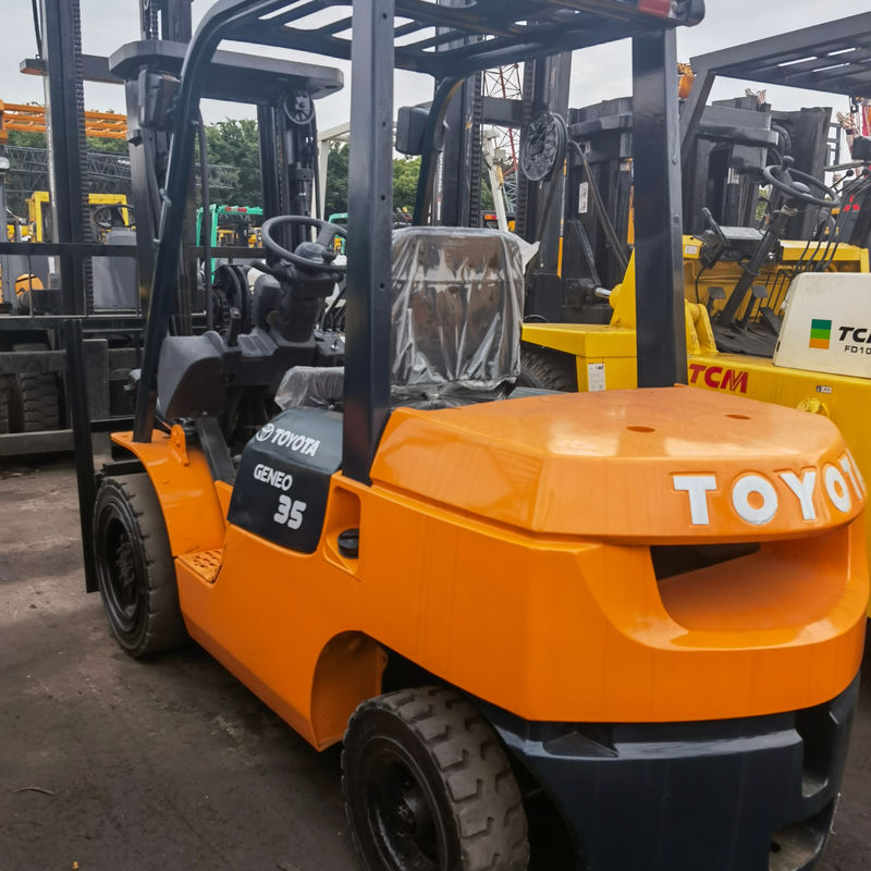Originele Japanse Toyota FD35 3 ton benzine motor vorkheftruck met routine vorklengte