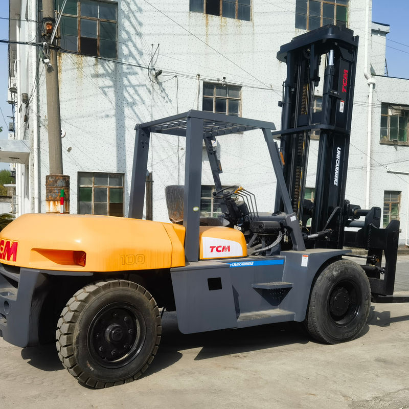 10 ton Diesel Vorklift Japanse TCM Gebruikte FD100 Vorklift met Vorkbreedte Routine Korting