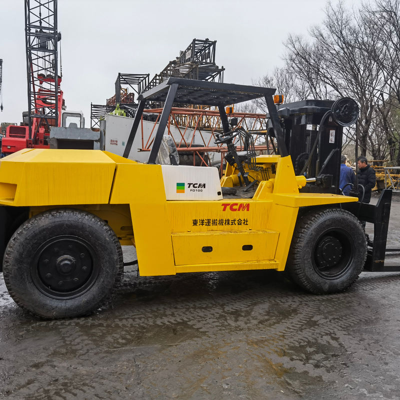 Routine vorkbreedte TCM FD100T 10 ton Hydraulische vorkhef Gebruikte dieselmotor voor Sal